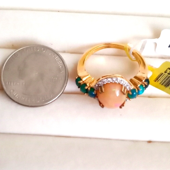 ETHIOPIAN WELP OPAL, MULTI -GEM STONE RING - Picture 3 of 6